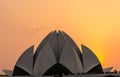 The Lotus Temple, located in Delhi, India, is a BahÃÂ¡`ÃÂ ÃÂ­ House of Worship Royalty Free Stock Photo